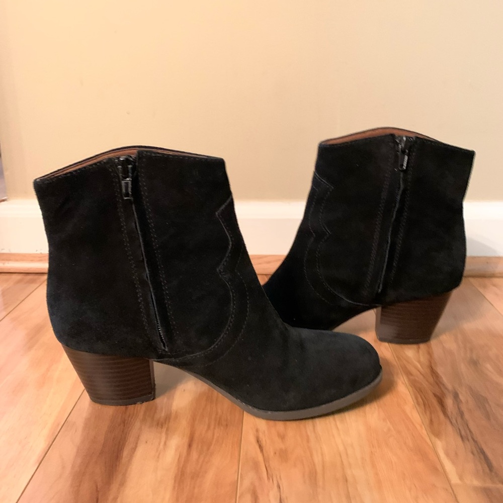 Black Suede, Lucky Booties, Cowboy Boots